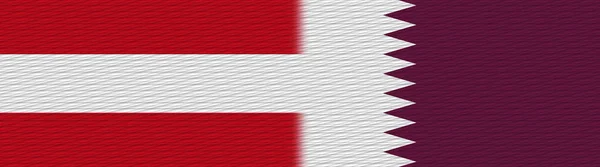 Qatar Austria Fabric Texture Flag Illustration — Stock Photo, Image