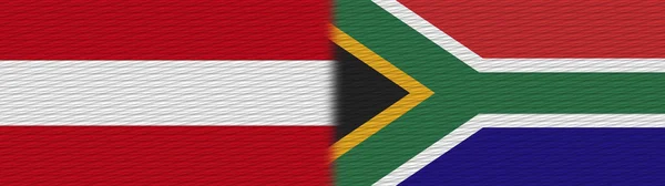 Dél Afrika Ausztria Szövet Textúra Zászló Illusztráció — Stock Fotó