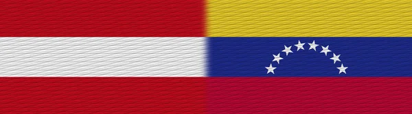 Drapeau Texture Tissu Venezuela Autriche Illustration — Photo