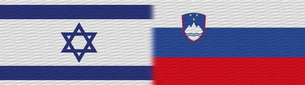 Szlovénia Izrael Szövet Textúra Zászló Illusztráció — Stock Fotó