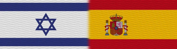 España Israel Tela Textura Bandera Ilustración — Foto de Stock
