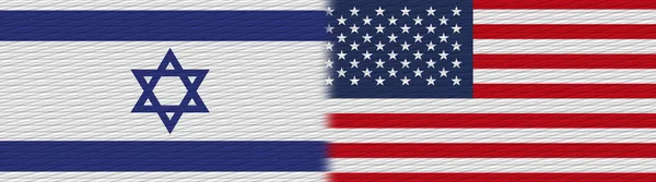Vereinigte Staaten Von Amerika Und Israel Texturfahne Illustration — Stockfoto