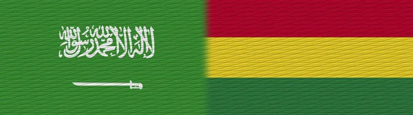 Bolívia Szaúd Arábia Szövet Textúra Zászló Illusztráció — Stock Fotó