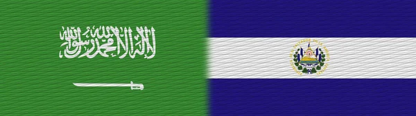 Сальвадор Саудовская Аравия Ткань Флаг Иллюстрация — стоковое фото