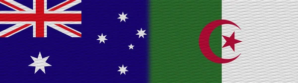 Argelia Australia Textura Tela Bandera Ilustración —  Fotos de Stock