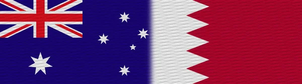 Bahrajn Austrálie Fabric Texture Flag Illustration — Stock fotografie