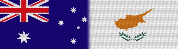 Chipre Australia Textura Tela Bandera Ilustración —  Fotos de Stock