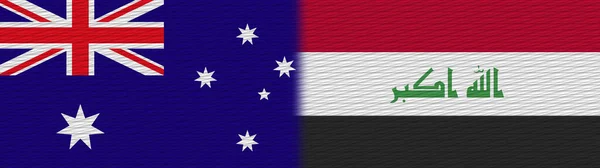 Irak Australia Flaga Tekstur Tkanin Ilustracja — Zdjęcie stockowe