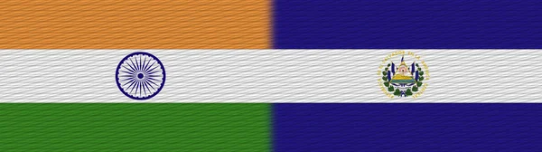 Salvador India Szövet Textúra Zászló Illusztráció — Stock Fotó
