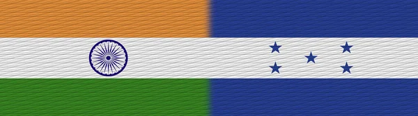 Honduras India Szövet Textúra Zászló Illusztráció — Stock Fotó