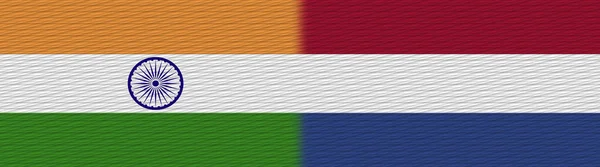 Hollandia India Szövet Textúra Zászló Illusztráció — Stock Fotó