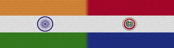 Paraguay India Fabric Texture Flag Illustration — стокове фото