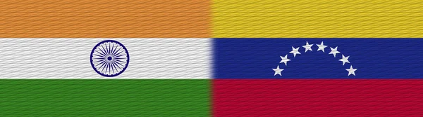 Venezuela India Szövet Textúra Zászló Illusztráció — Stock Fotó