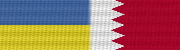 Bahrain Und Ukraine Textur Flagge Illustration — Stockfoto
