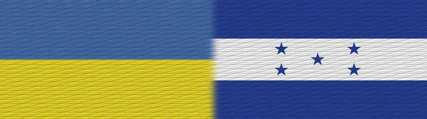 Honduras Und Ukraine Textur Flagge Illustration — Stockfoto