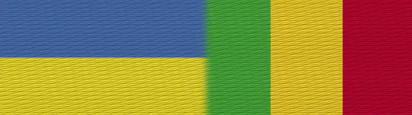 Drapeau Texture Mali Ukraine Illustration — Photo