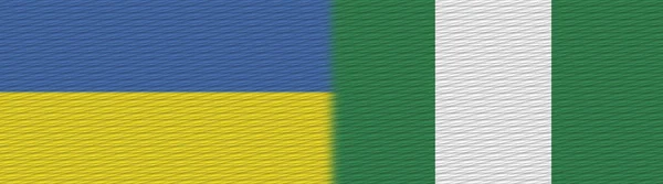 Nigeria Ukraina Tekstura Flaga Ilustracja — Zdjęcie stockowe