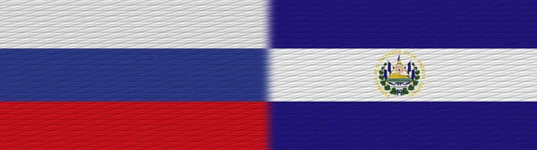 Salvador Russia Fabric Texture Flag Illustration — стокове фото