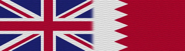 Bahrein Reino Unido Britânico Grã Bretanha Tecido Textura Bandeira Ilustração — Fotografia de Stock