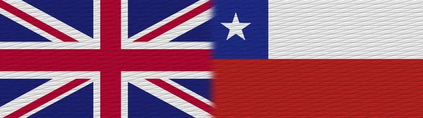 Chile United Kingdom British Britain Fabric Texture Flag Illustration — Stock Photo, Image
