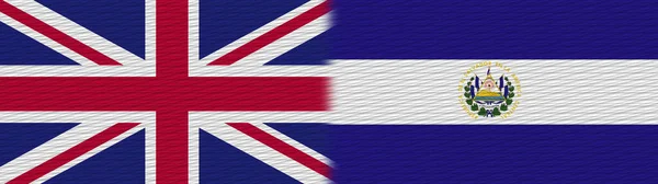 Σαλβαδόρ Και Ηνωμένο Βασίλειο Βρετανική Βρετανία Ύφασμα Σημαία Εικονογράφηση — Φωτογραφία Αρχείου