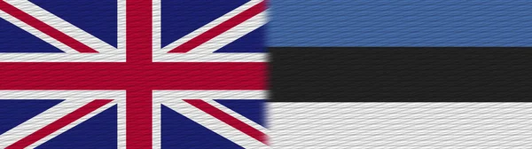Estland Verenigd Koninkrijk British Britain Fabric Texture Flag Illustration — Stockfoto