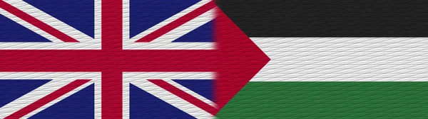 Palestine United Kingdom British Britain Fabric Texture Flag Illustration — Stock Photo, Image