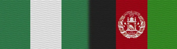 Afghanistan Nigeria Nigerian Fabric Texture Flag Illustration — Stock Photo, Image