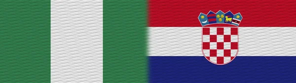 Хорватія Нігерія Nigerian Fabric Texture Flag Illustration — стокове фото