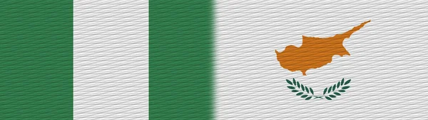 Cyprus Nigeria Nigerian Fabric Texture Flag Illustration — Stock Photo, Image