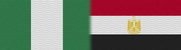 Mısır Nijerya Kumaş Doku Bayrağı Görüntü — Stok fotoğraf