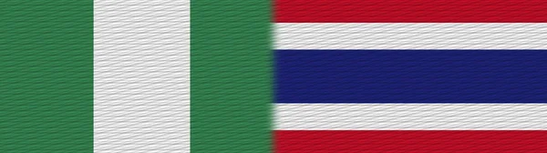 Thajsko Nigérie Nigérie Textilní Textura Vlajka Ilustrace — Stock fotografie