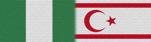 Północny Cypr Nigeria Flaga Nigerii Tekstury Tkanin Ilustracja — Zdjęcie stockowe