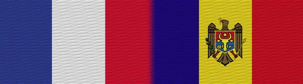 Молдавия Франция Текстура Текстур Флаг Иллюстрация — стоковое фото