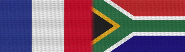 Jihoafrická Republika Francie Fabric Texture Flag Illustration — Stock fotografie