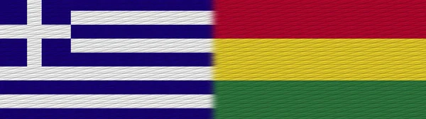 Bolivia Greece Fabric Texture Flag Illustration — 스톡 사진