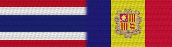 Andorra Tailandia Textura Tela Tailandesa Bandera Ilustración —  Fotos de Stock