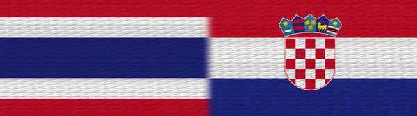 Хорватия Таиланд Тайская Текстура Флаг Иллюстрация — стоковое фото