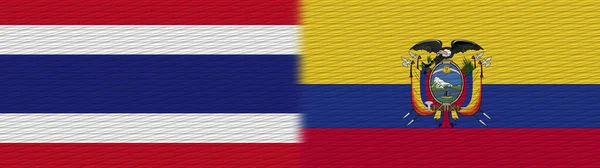 Ecuador Thailand Thai Fabric Texture Flag Illustration — стокове фото