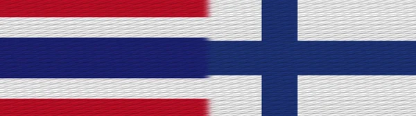 Finlandia Thailandia Thai Tessuto Texture Flag Illustrazione — Foto Stock