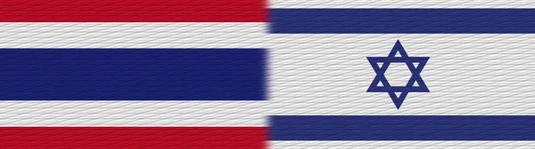 Izrael Thaiföld Thai Szövet Textúra Zászló Illusztráció — Stock Fotó