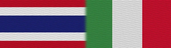 Italy Thailand Thai Fabric Texture Flag Illustration — стокове фото