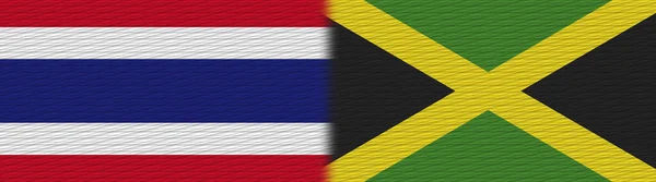 Jamajka Thajsko Thajské Textilní Textury Vlajka Ilustrace — Stock fotografie