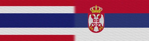 Serbia Thailand Thai Fabric Texture Flag Illustration — стокове фото