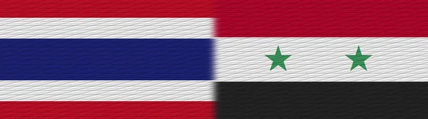 Syrien Und Thailand Thai Stoff Textur Flagge Illustration — Stockfoto