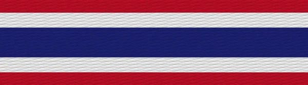 Thailand Thailand Thaise Stof Textuur Vlag Illustratie — Stockfoto