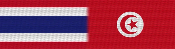 Tunisko Thajsko Thajské Textilní Textury Vlajka Ilustrace — Stock fotografie
