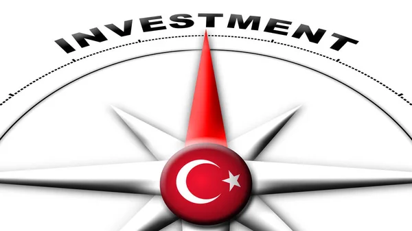 2014 Turkey Globe Sphere Flag Compass Concept Investment Titles Illustration — 스톡 사진