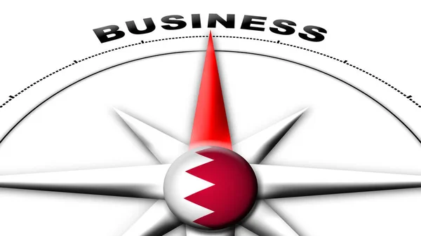 Bahrain Globe Sphere Flag Compass Concept Business Titles Illustration — Stock Photo, Image