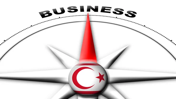 Northern Cyprus Globe Sphere Flag Compass Concept Business Titles Illustration — Stock fotografie